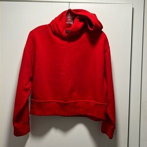 ZARA RED MID-drift hoodie